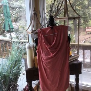 Ann Taylor size M coral cowl neck sleeveless top